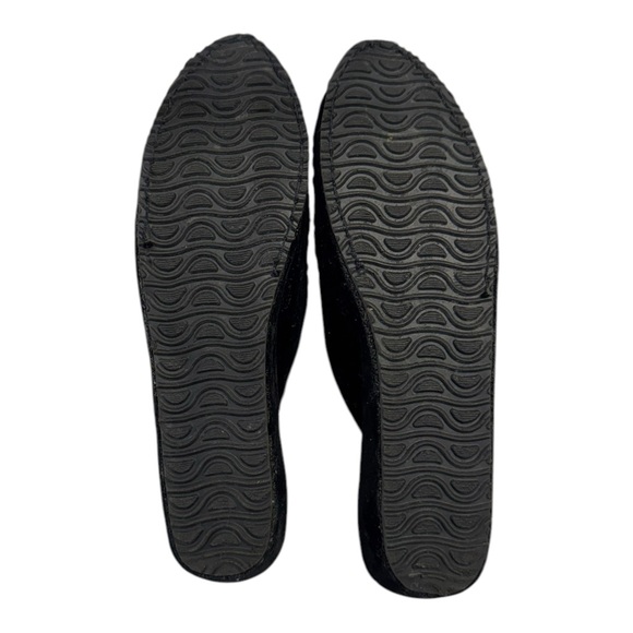 Huma Blanco HAND BEADED Slippers Black Velvet Elegant Beaded size 9 US women - Picture 5 of 8